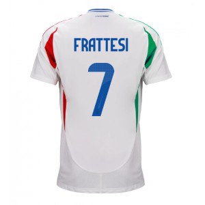 Fotbalové Dres Itálie Davide Frattesi #7 Venkovní Oblečení ME 2024 Krátký Rukáv
